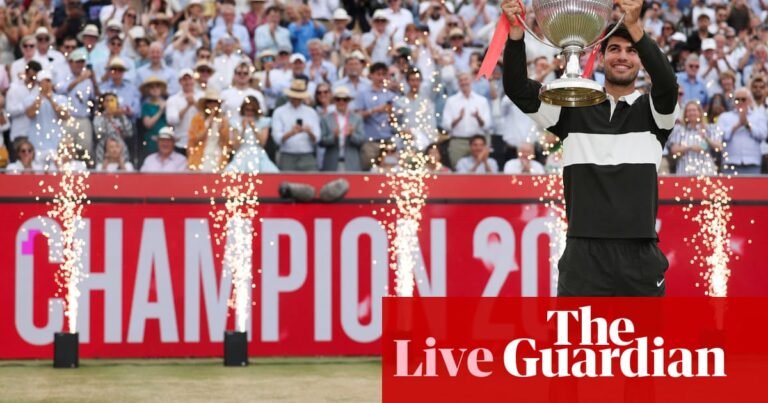 Carlos Alcaraz beats Jiri Lehecka to win Queen’s Club men’s singles title – as it happened | Tennis