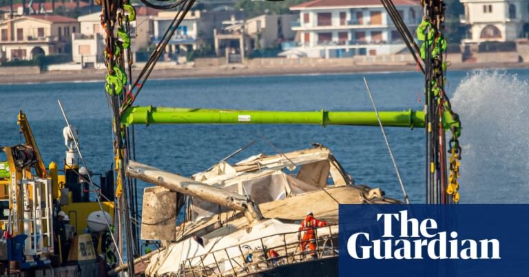 Salvagers fully raise Mike Lynch’s superyacht Bayesian from sea off Sicily | Italy